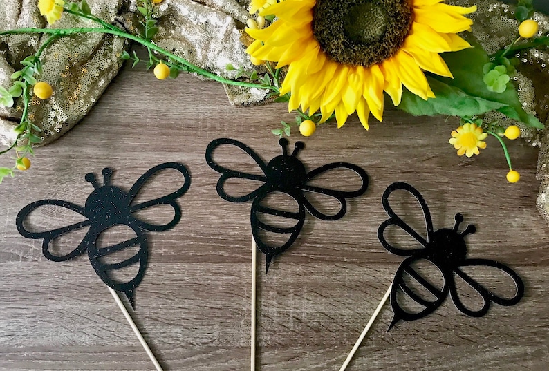 Bee Centerpieces Qty 3 Bee Birthday Decor Bee Baby Shower Bee Bridal Shower What Will It Bee Bee Party Decorations Mommy to