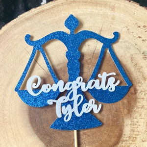 Law School Graduation Topper| Scales of Justice| Law School Grad| Law School Cake| College Graduation| Lawyer Party Decor| Lawyer Graduation