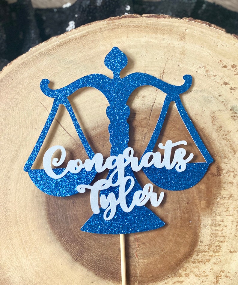 Law School Graduation Cake Topper Scales of Justice Law | Etsy