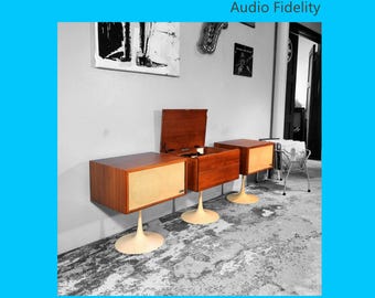 1965 KLH Model 20 PLUS Record Player Atomic Stereo Console, Modernized, Bluetooth