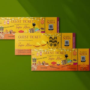 Mehndi Save the Date bruiloft uitnodigingskaarten, bruiloftsuitnodiging, tickets mehndi Invite, Mehndi-ticketaankondiging, Mehndi-tickets