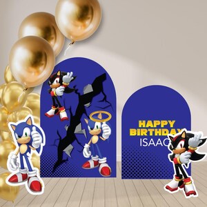 Placa de boas-vindas de aniversário do Sonic, placa de boas-vindas da festa do Sonic, placa de boas-vindas para impressão, Super Sonic, Super-herói, Sonic, placa de boas-vindas de desenho animado