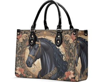 Black Horse Bag Cute Crossbody Purse Cute Purse, Top Handle Bag