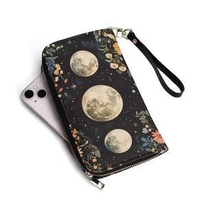 Carteira de couro Moon Girl