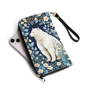 Arctic Bear Wallet - Echtleder Stilvolles Design, ideal für den täglichen Gebrauch