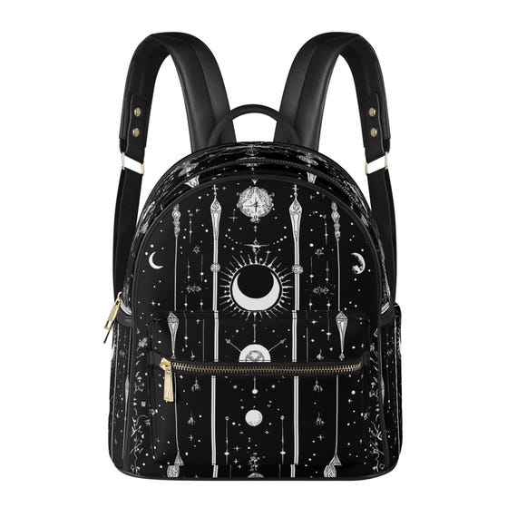 black faux leather small backpack FANCELINE Mini Purse for Women, Convertible Sling Bag your mother Friends All Over Print Faux