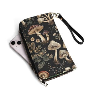 Monogrammierte PU-Leder-Pilz-Geldbörse
