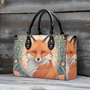 Kunstdruck Foxy Girl Bag Niedliche Crossbody Bag Einzigartige Geldbörse Niedliche Geldbörse, Luxustasche Vegane Ledertaschen Bedruckte Designer Tasche