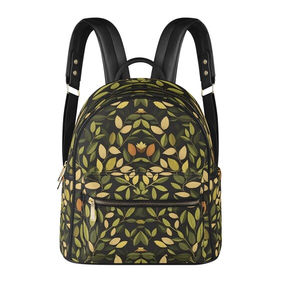 backpack purse pu leather Forest Nature Lover PU Leather Backpack