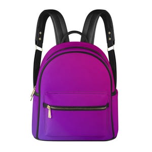 Sac à dos rose violet en cuir végétalien Sac à dos en PU Mini sac à dos Sacs mignons pour filles femmes Sacs cadeaux