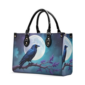 Bolso Raven Moon, lindo bolso cruzado, lindo bolso, bolso con asa superior, bolsos Witchcore, bolsos estilo gótico, bohemio, hippie