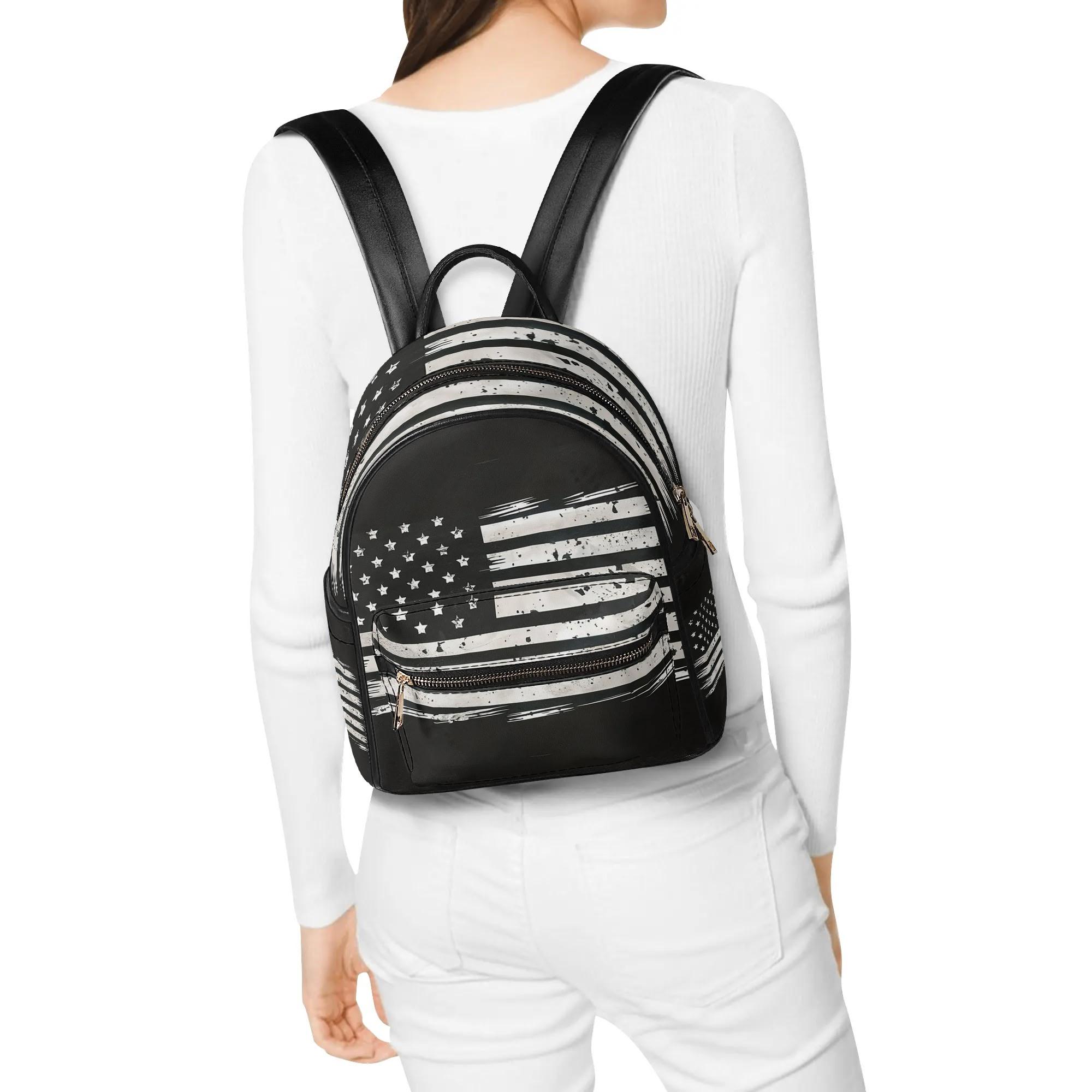 Black Flag USA PU Leather Backpack - Etsy
