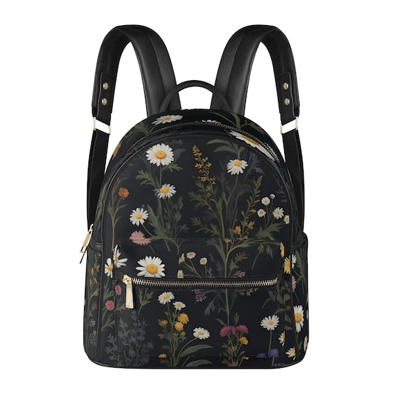 Cottagecore Flower PU Leather Mini Backpack, Cute Floral Print - Etsy Cottagecore Flower PU Leather Mini Backpack, Cute Floral Print - Etsy