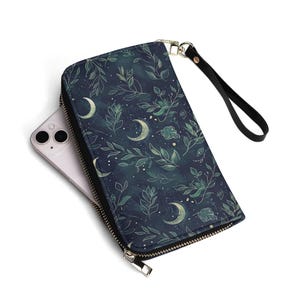Mond Sterne PU-Leder Geldbörse - Celestial Sky Design - TM