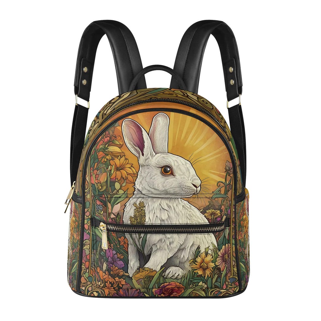Floral Garden Vegan Leather Backpack PU Backpack Mini  display picture 1