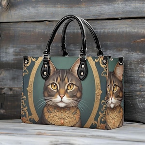 Bolso de gato real, lindo bolso cruzado, bolso único, lindo bolso, bolso de lujo, bolsos de cuero vegano, bolso de diseñador estampado