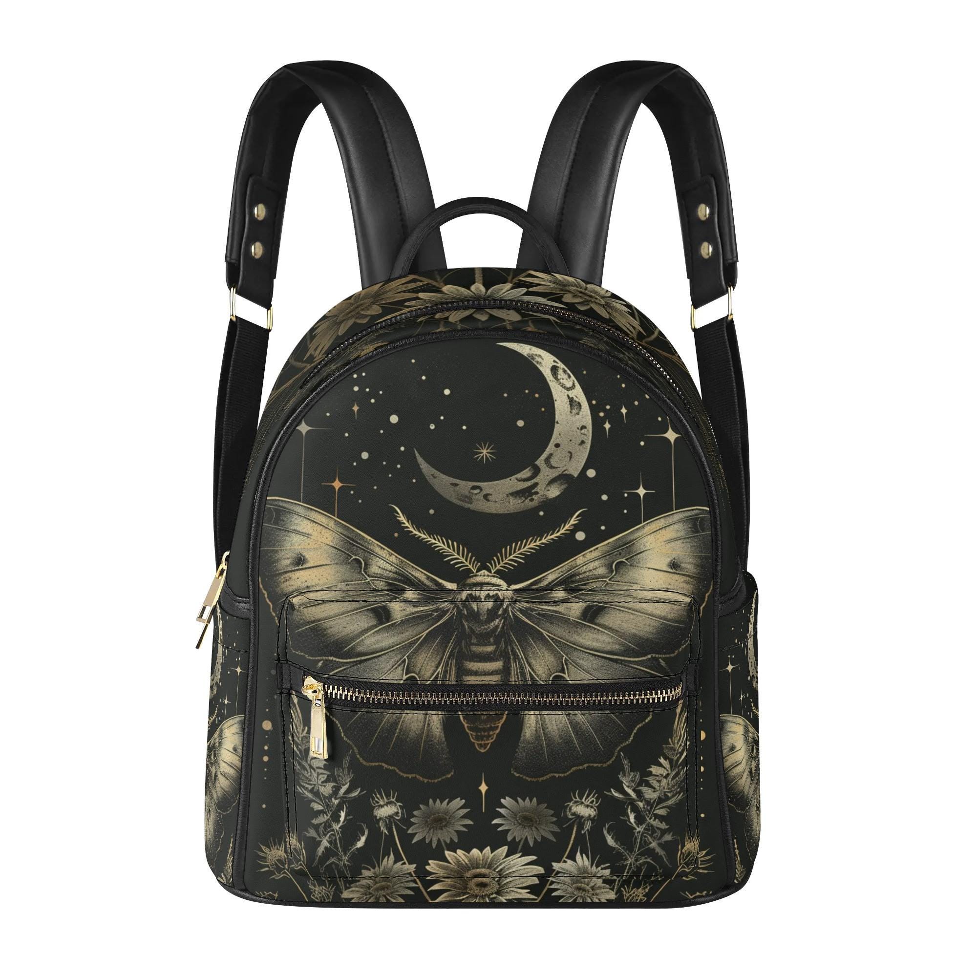 5203 Studded Gothic Lace Bow Backpacks with Cross Charm,Rivet Mini Backpack Goth Mini Backpacks - Etsy main image 2