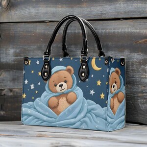 Lindo bolso de oso Lindo bolso cruzado Monedero único Monedero lindo, bolso de lujo Bolsos de cuero vegano Bolso de diseñador estampado