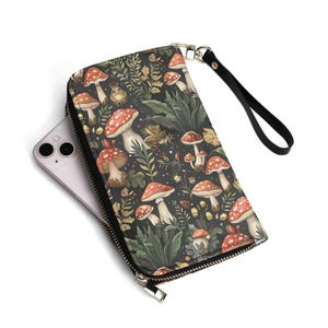 Magischer Pilz PU-Leder Brieftasche - Handgefertigte Stilvolle Eco-Friendly