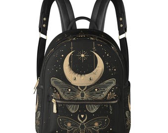Checkered Mini Backpack: Black & White Vegan Leather, Cute  display picture 2
