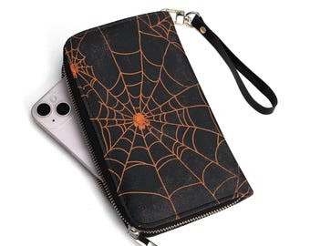 Spider PU Leather Wallet - Spooky Design