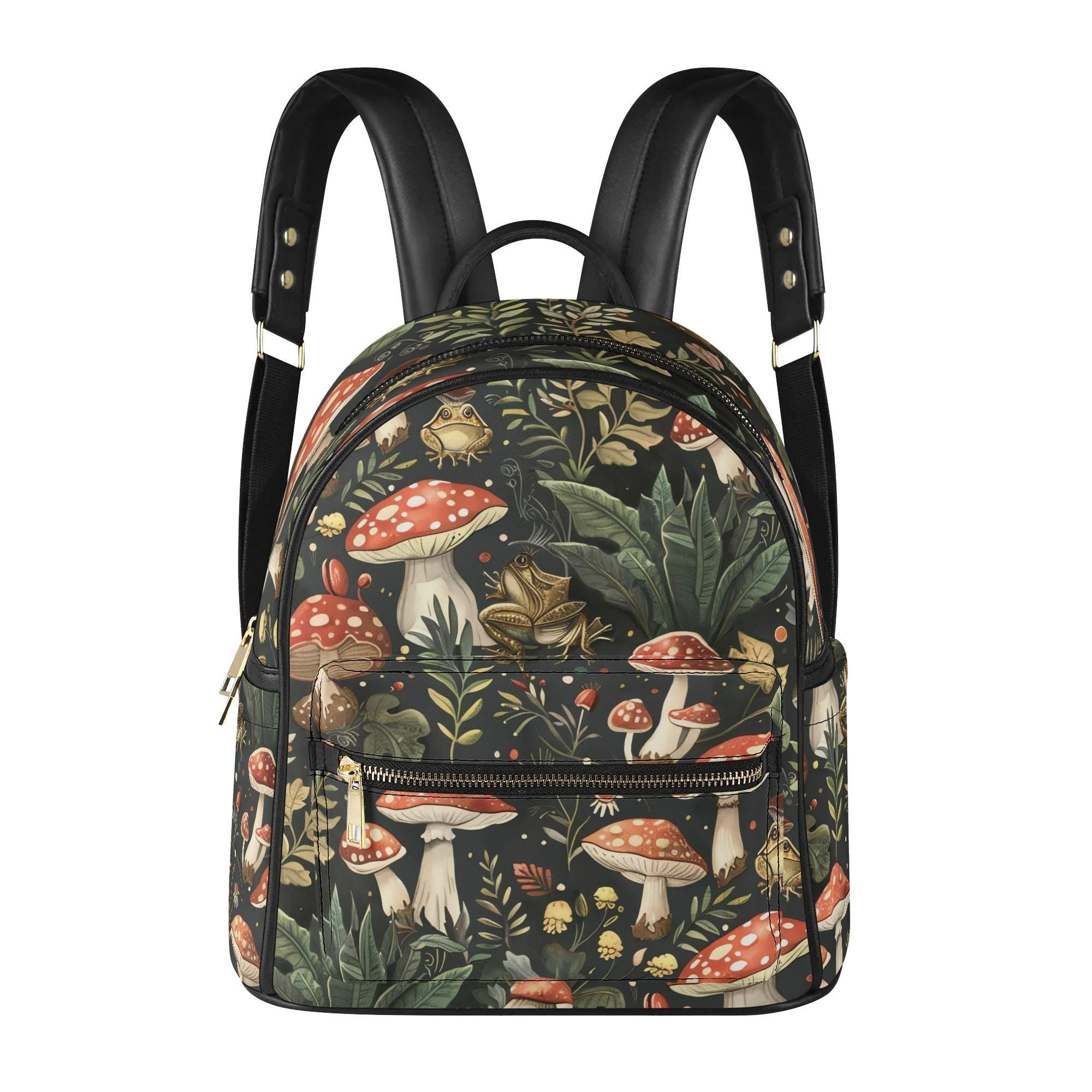 Mushroom backpack Society6 Mushroom Backpack Colorful Mushrooms main image 2