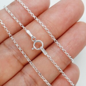 16 to 24 inches Rolo Chain Sterling Silver, Finished Replacement Rolo Necklace Rollo Chain Made in Italy 1.5mm