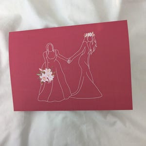 Cartão de casamento de casal feliz