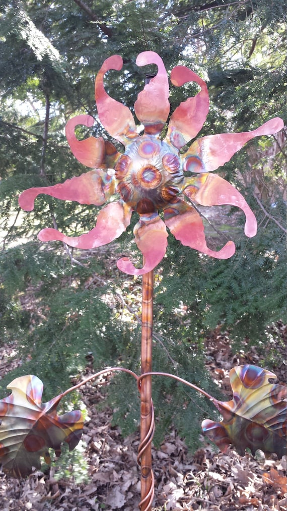 Garden Sprinkler Sculpture Flower Copper Copper Sculpture Etsy