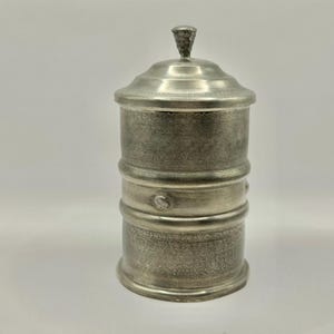Rare find. Handcrafted Norwegian Vintage Pewter Box.  Pewter storage box, probably a tobacco box. Mid-Century Scandinavian.  Tobacco Tin.