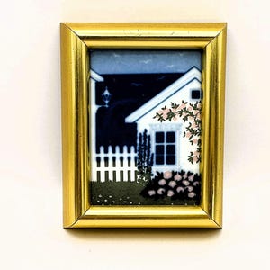 Vintage Norwegian Porsgrund Porcelain Art Tile, Hand Painted Wall Painting Picture, Design by Anne Marie Odegaard, Made in Norway