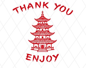 Chinees eten Afhalen Restaurant-logo cinnaber, PNG-sublimatieafbeelding