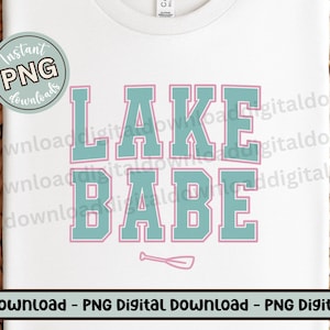 Retro Lake Babe PNG-Datei, Sommer Vibes digitale Grafik für Sublimation, Lake Life Shirt Design Download