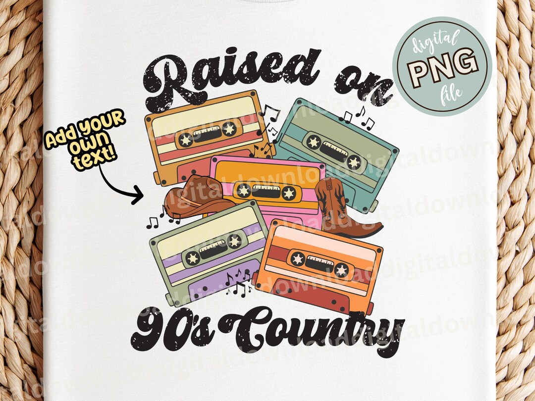 90s Country Music Cassette Tapes PNG: Retro Nashville Sublimation File ...