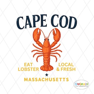 Langosta de Cape Cod PNG: Diseño de sublimación costera de moda para comer local