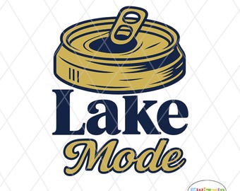 Lake Mode Beer Can PNG: Summer Vibes Sublimation Digital Download
