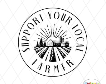 Support Local Farmers PNG: Farmers Market Tote Bag Design (Digital Download)