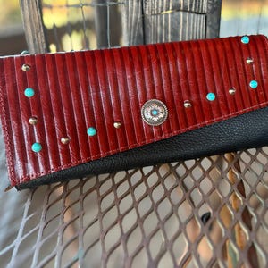 Cluctch, bolso de mano, cuero, original, crossbody