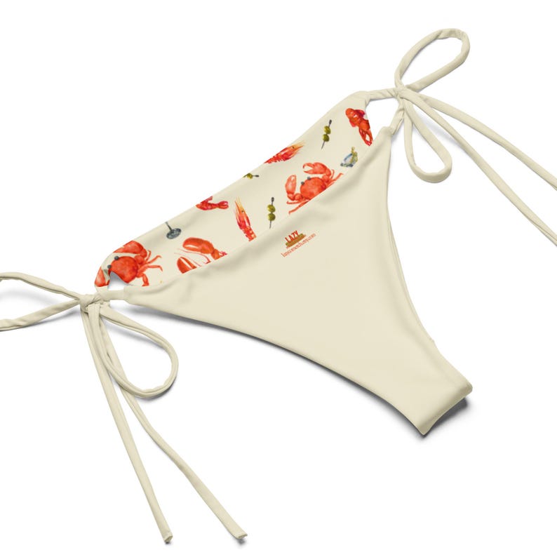All-over print recycled string bikini