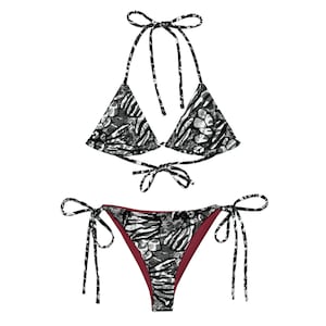 Mixed Wild Animal Print String Bikini Set