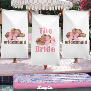 Last Rodeo Bachelorette Party Towel, Bride & Bridesmaid, Cowboy Hat