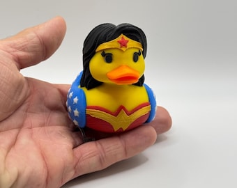 3D Printed Amazon Warrior Duck: Superhero Star Armor, Collectible Gift