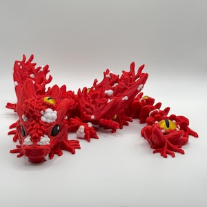 Baby Infested Articulated Dragon - 3D Printed Collectible by Cinderwing3D