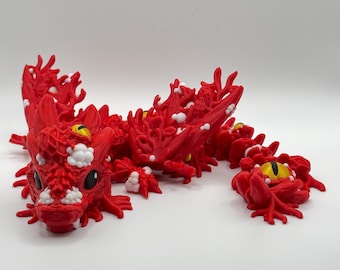 Baby Infested Articulated Dragon - 3D Printed Collectible by Cinderwing3D