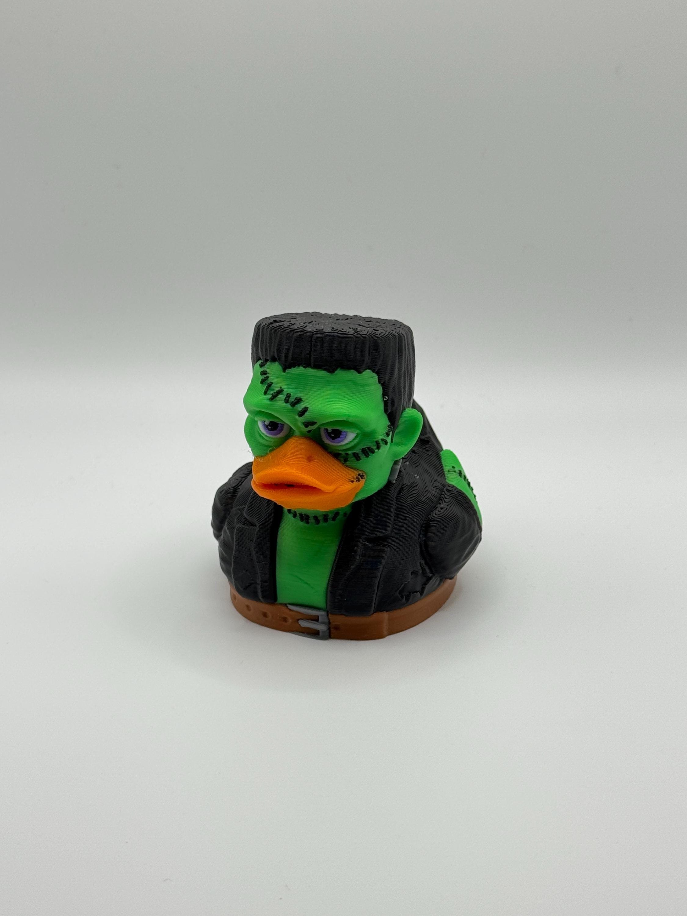 Franken-duck: 3D Printed Green Monster Rubber Duck - Spooky