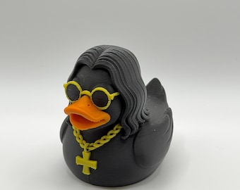 Figurine de canard légende du rock, décoration rockstar en métal lourd imprimée en 3D, plastique dur à collectionner