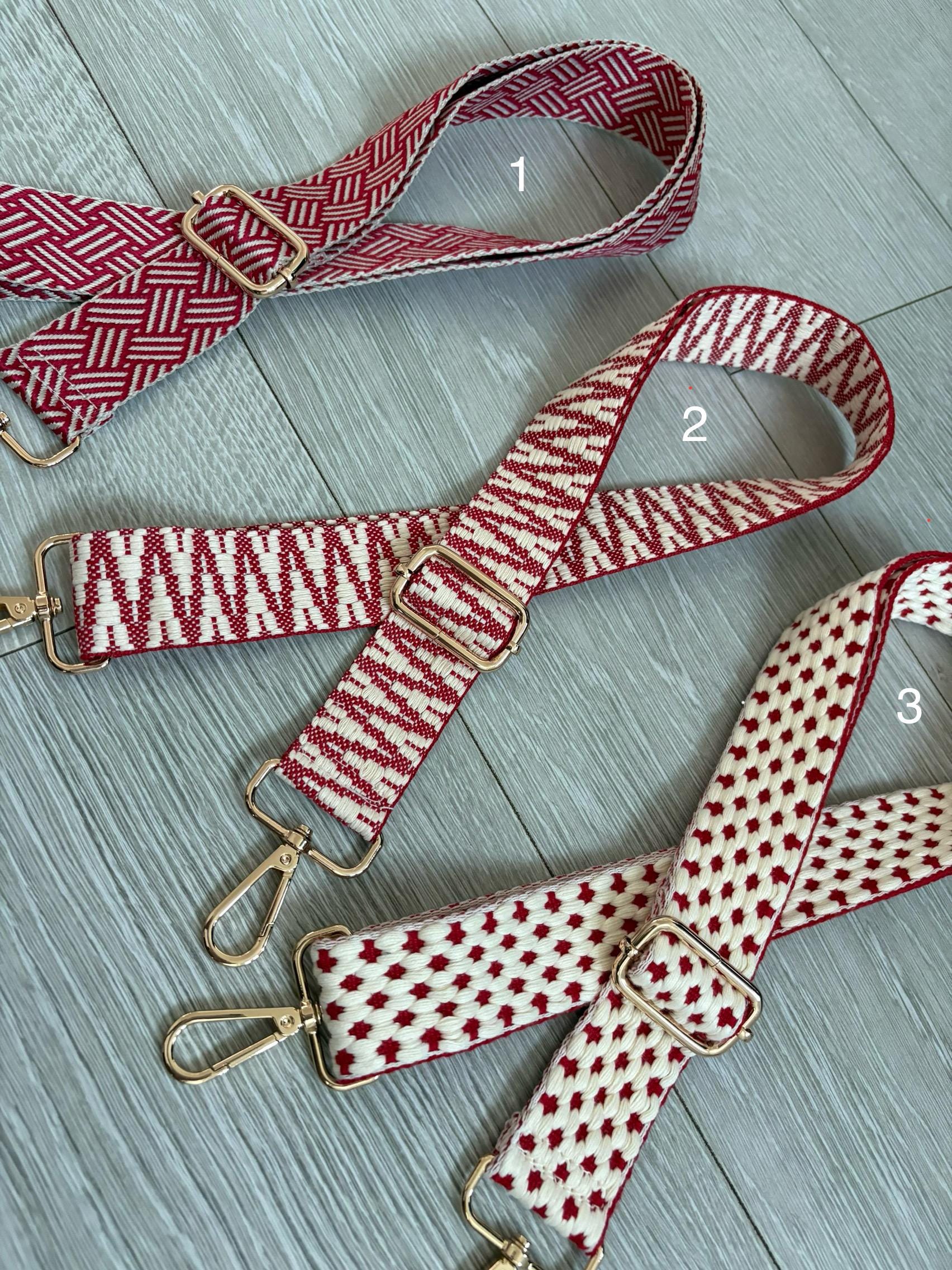 Adjustable Bag Strap Length 140cms Red Coloured Pattern 