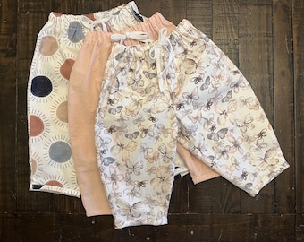 Toddler Barrel Pants | 100% Cotton, Comfy Elastic Waist, Roomy Fit