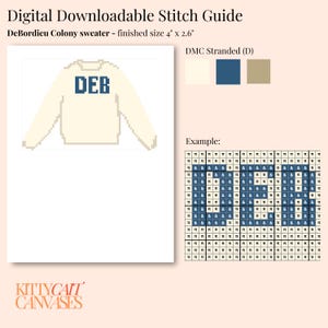 Needlepoint Stitch Guide - DeBordieu Sweater - Digital Download
