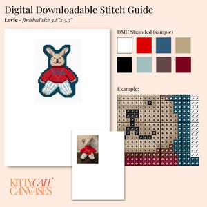 Custom Needlepoint Stitch Guide - Stuffed Animal - Digital Download